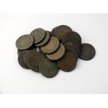 A large collection of copper coinage,