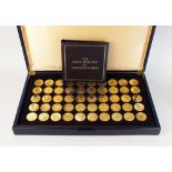 A cased set of fifty silver gilt 'Les Chefs D'Oeuvre De L'Impressionnise Le medallier Paris',