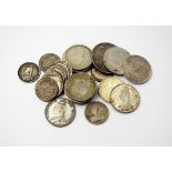 A collection of Victorian silver coinage, to include; crowns, double florins, half-crowns, florins,