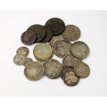A collection of milled silver, Charles II to George II, comprising; shillings dated 1696, 1707,