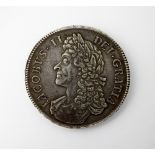 A James II crown, dated 1687, second bust, Tertio edge, ref S.