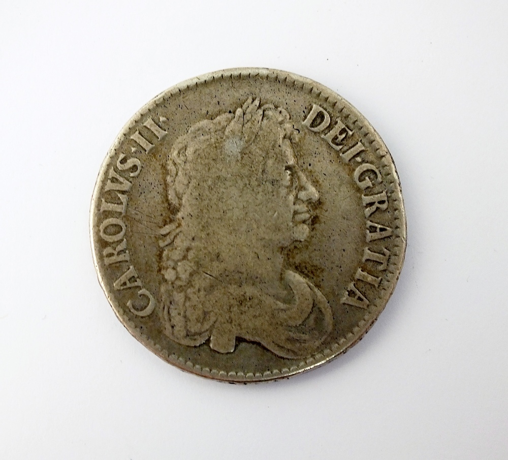 A Charles II crown, dated 1671, second bust, Tertio edge, ref S.