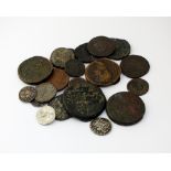 A collection of ancient coins, comprising; three Greek coins, Kings of Egypt, Ptolemy,