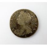 A Queen Anne crown, dated 1708, second bust, Septimo edge, E below bust, ref S.