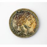A George III crown, dated 1819, LIX edge, ref S.
