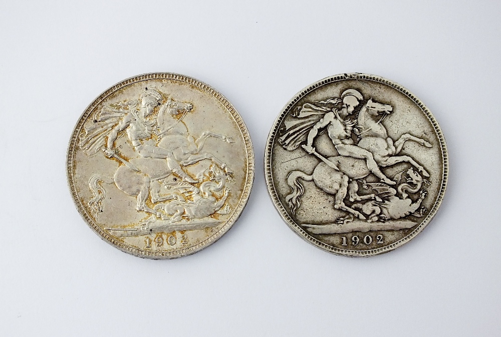 Two Edward VII crowns, - Image 2 of 2