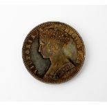 A very rare Victoria Godless florin, dated 1848, young head, pattern only, plain edge, ref S.