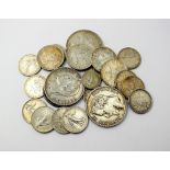 A collection of French silver coinage, from Louis XV 1758 to 1920, to include; a Demi-Ecu,