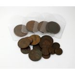 A collection of nine Victoria copper pennies, dated 1841 x 2, 1848, 1853, 1854, 1855, 1857,