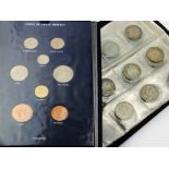 A large collection of British silver, cupro-nickel and bronze coinage, to include; half crowns,