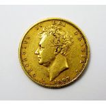 A George IV sovereign, dated 1827, S.