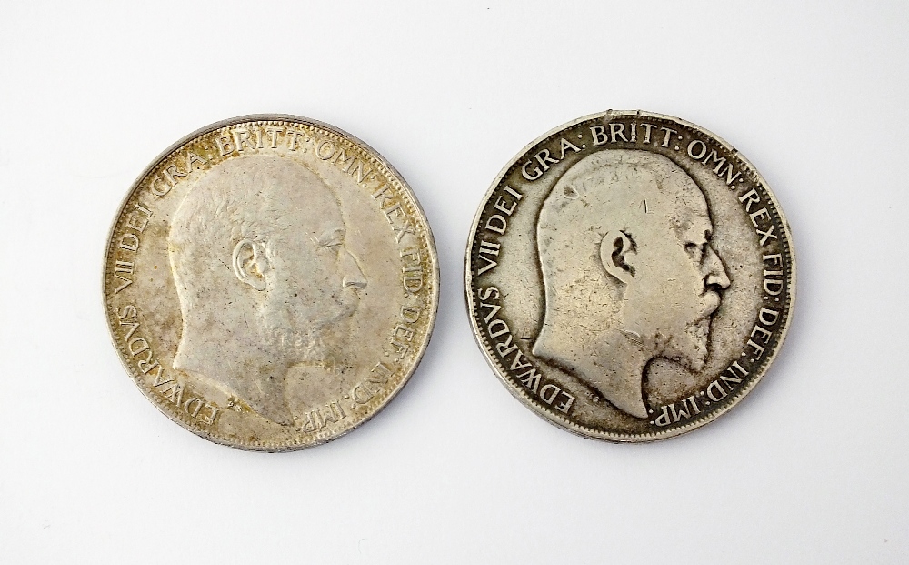 Two Edward VII crowns,