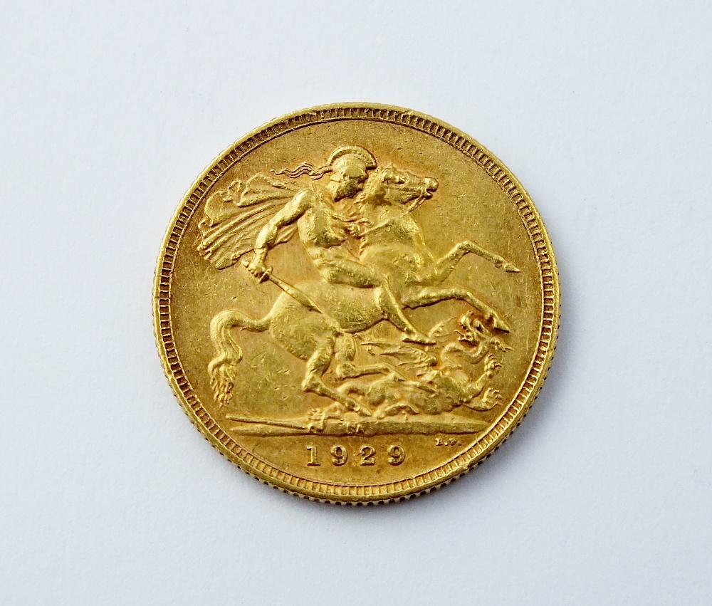 A George V sovereign, dated 1929, - Image 2 of 2