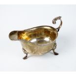 A silver sauce boat, Harrison Brothers & Howson, Sheffield 1929,