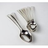 A set of six Old English pattern silver dessert spoons, Joseph Rodgers & Sons, Sheffield 1940,