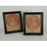 After Francesco Bartolozzi
A pair of portrait oval stipple engravings 
28 by 23cm (2)