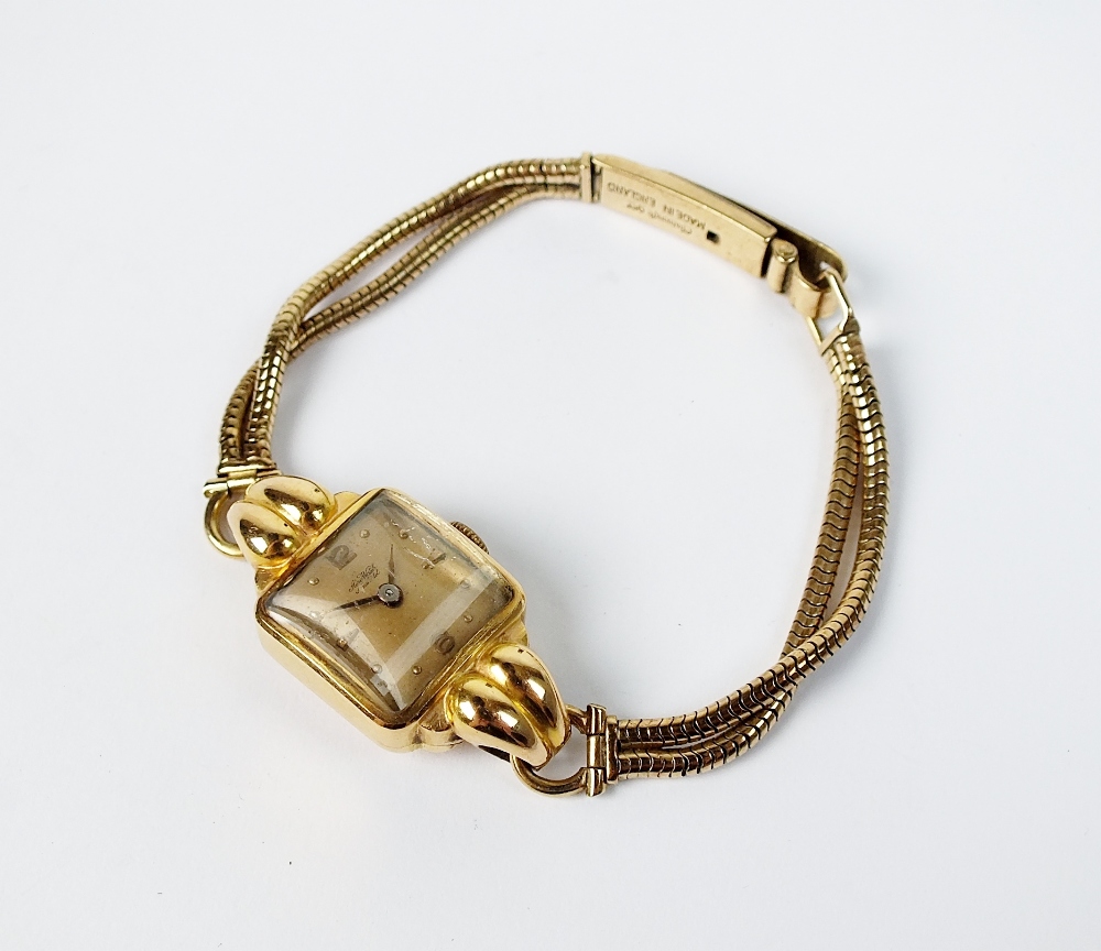 A lady's 18ct gold Aerowatch Neuchatel cocktail watch,