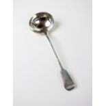 A Victorian silver Fiddle pattern soup ladle, makers mark indistinct, London 1900,