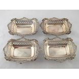 A set of four heavy late Victorian silve