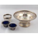 Mixed silver. A bonbon dish with pierced