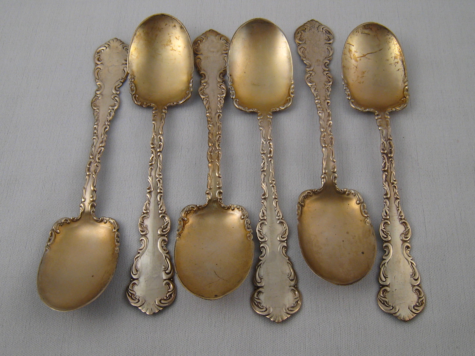 A set of six American sterling silver su