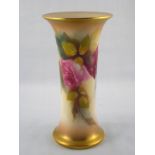 A Royal Worcester tall cylindrical vase