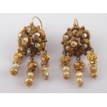 A pair of antique 14 /15 carat gold fres