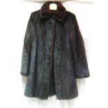 A three quarter length dark mink coat, 4