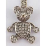 An Italian 18 carat white gold pendant a