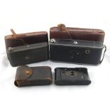 Three folding cameras; a Nettel Contessa