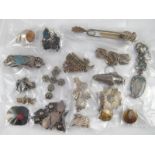 A mixed lot including a silver plated bear (3.