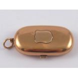 An antique 9 carat gold double sovereign case, hallmarked Birmingham 1906, approx 6cm long, 32.