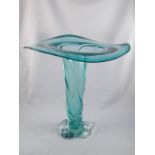 A large studio glass vase,