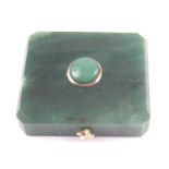 An aventurine bell push, approx 6 x 5cm.