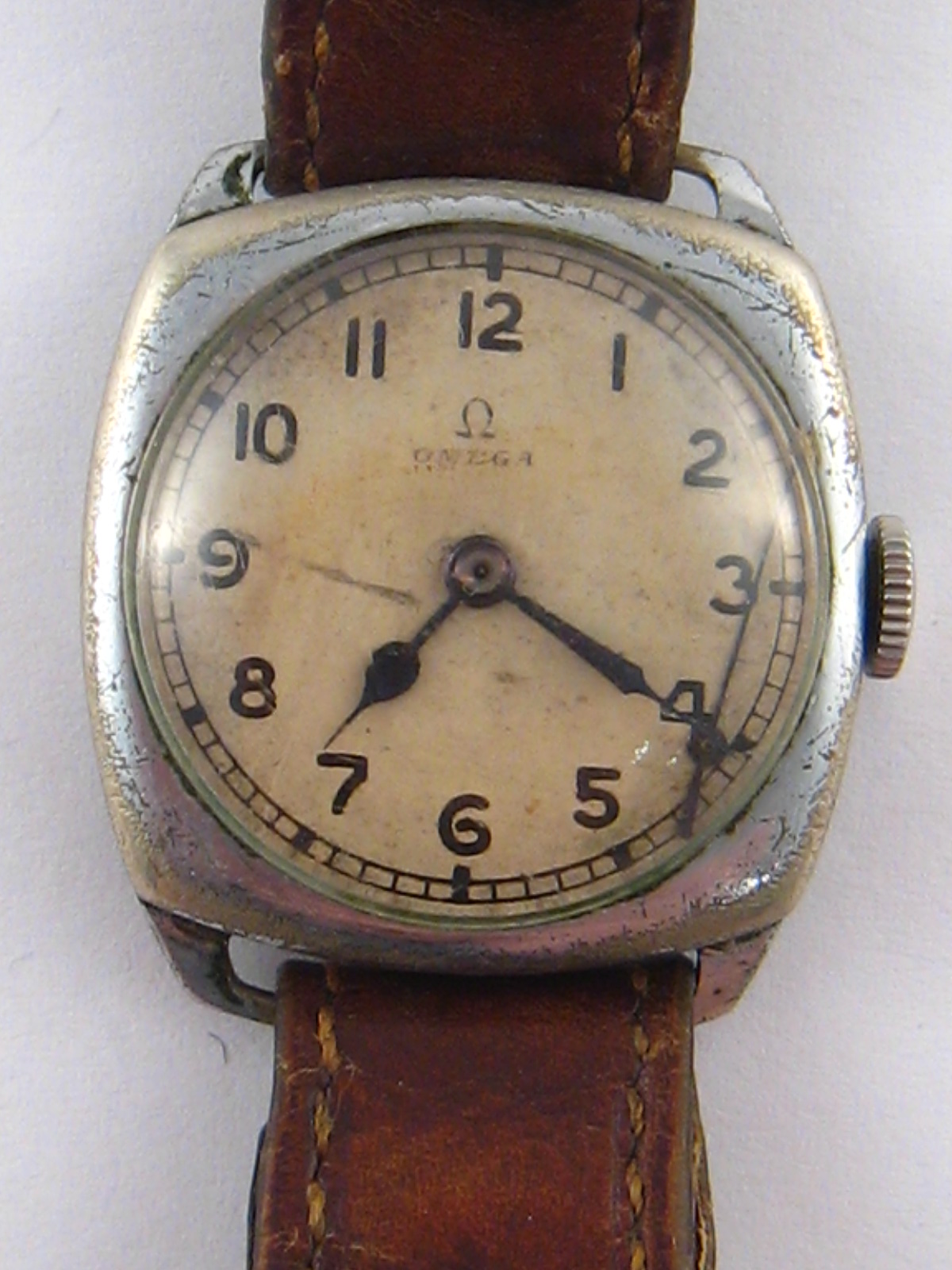 A vintage Omega wrist watch, case approx 28mm wide,