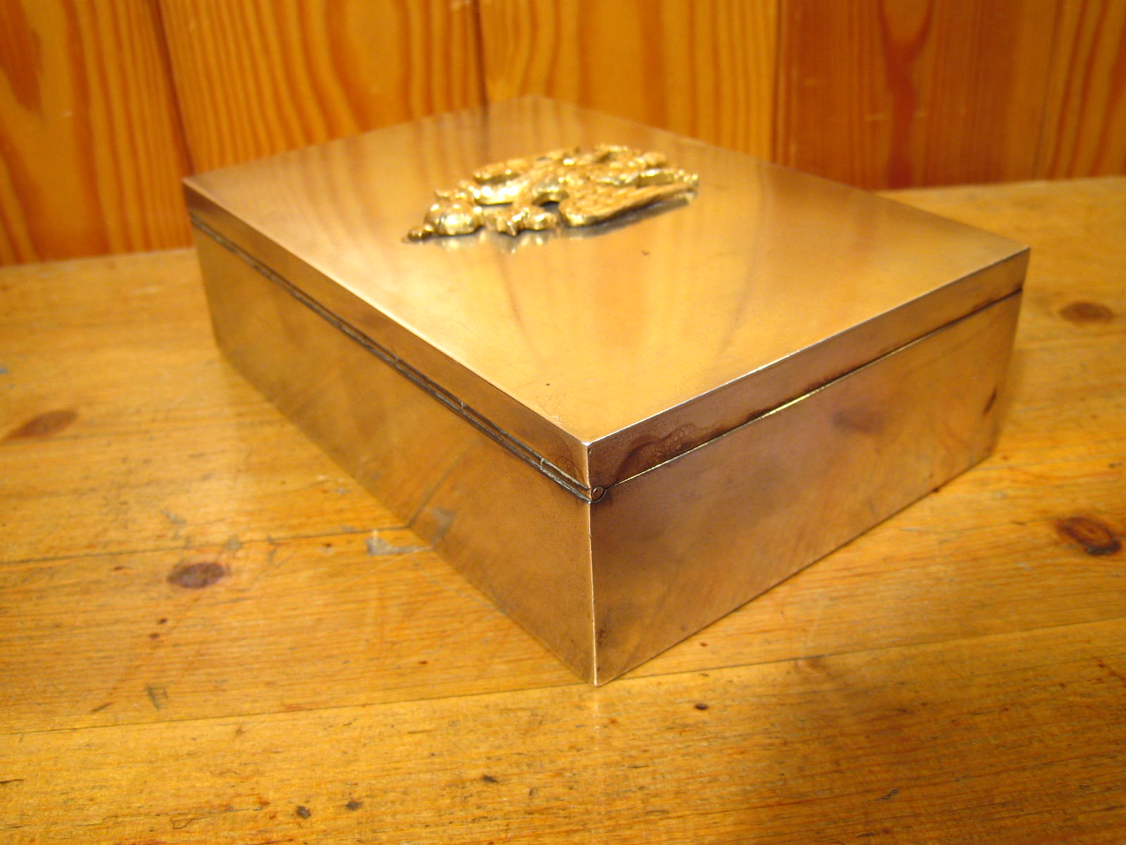 A Russian silver cigarette box, matt finish, gilt lined, - Image 7 of 11