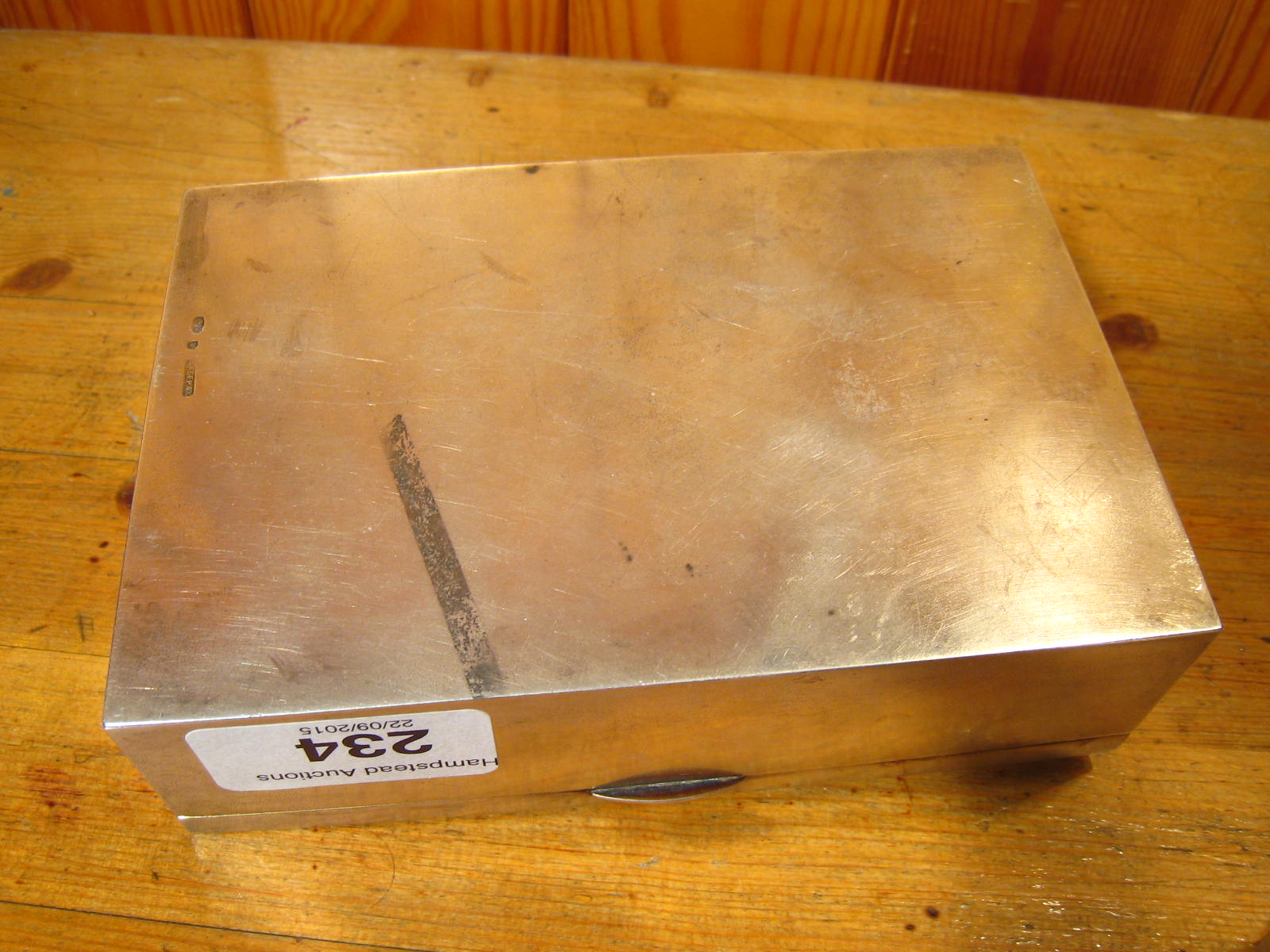 A Russian silver cigarette box, matt finish, gilt lined, - Image 9 of 11