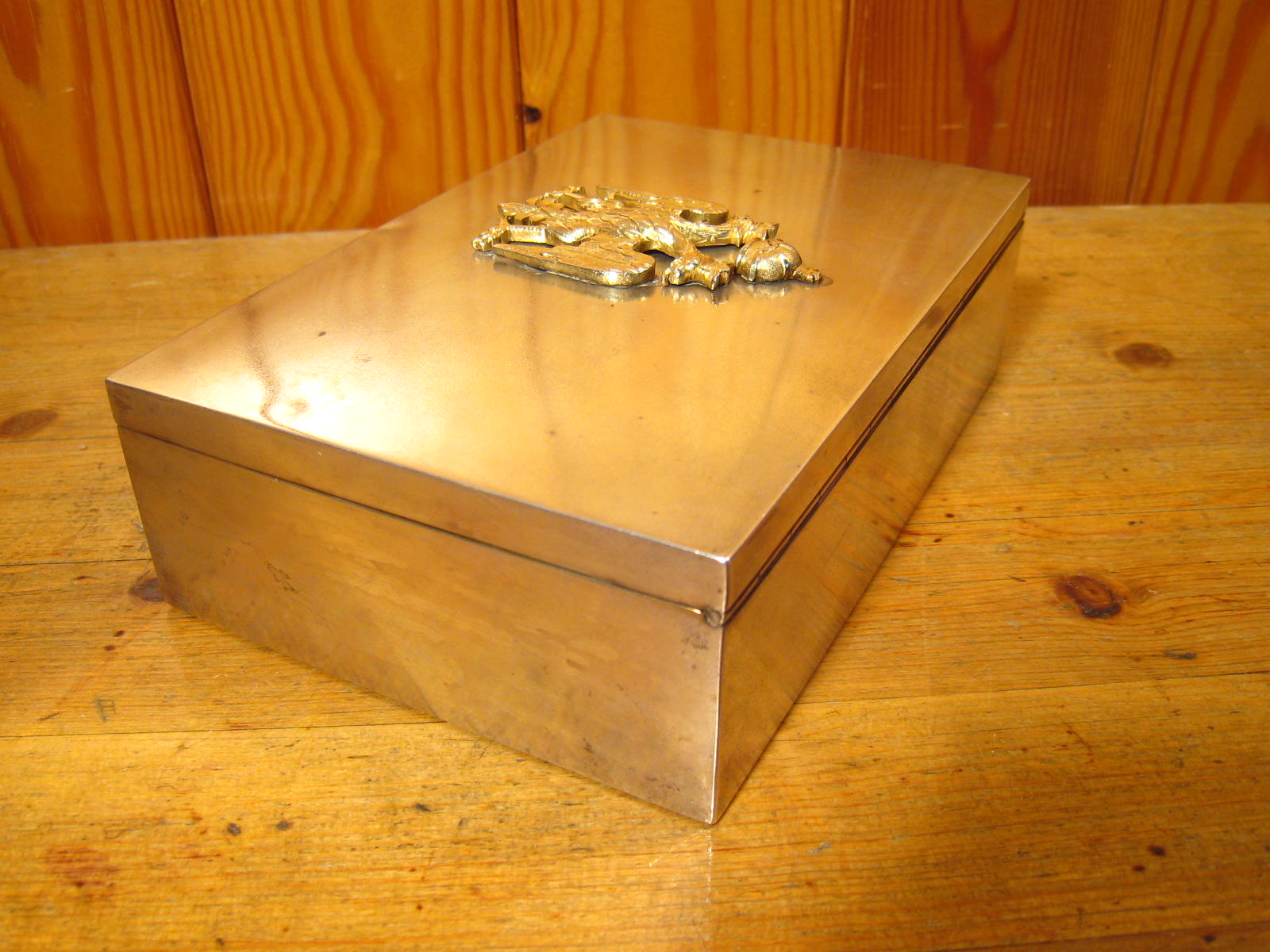 A Russian silver cigarette box, matt finish, gilt lined, - Image 8 of 11