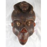 Tribal Art . A Monkey mask , Boulu tribe, Soth Cameroon.