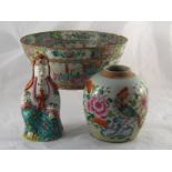 A Chinese ginger jar overglaze painted, ht 16cm.