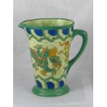 Charlotte Rhead. A Manchu pattern jug with C.