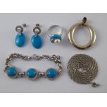 A mixed lot comprising a silver pendant by Tiffany & Co (bale replaced), a silver chain,