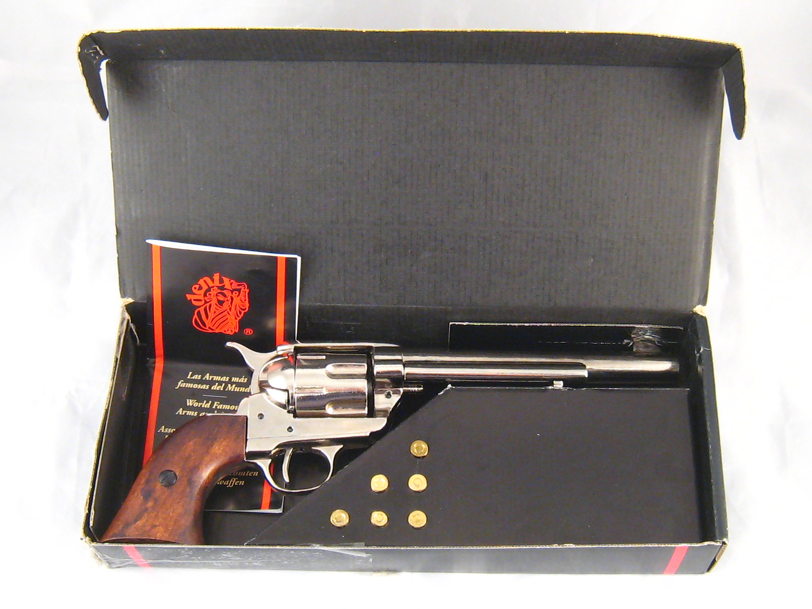 A reproduction Colt .45 pistol by Denix with box and leaflet.