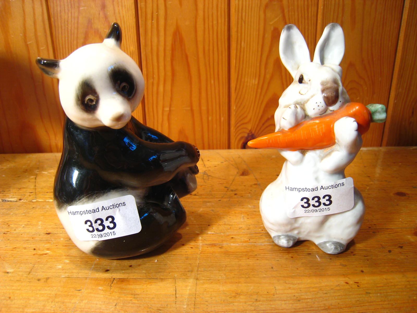 A group of eight Soviet ceramic animal figures by Lomonosov, comprising panda, rabbit, - Image 8 of 13