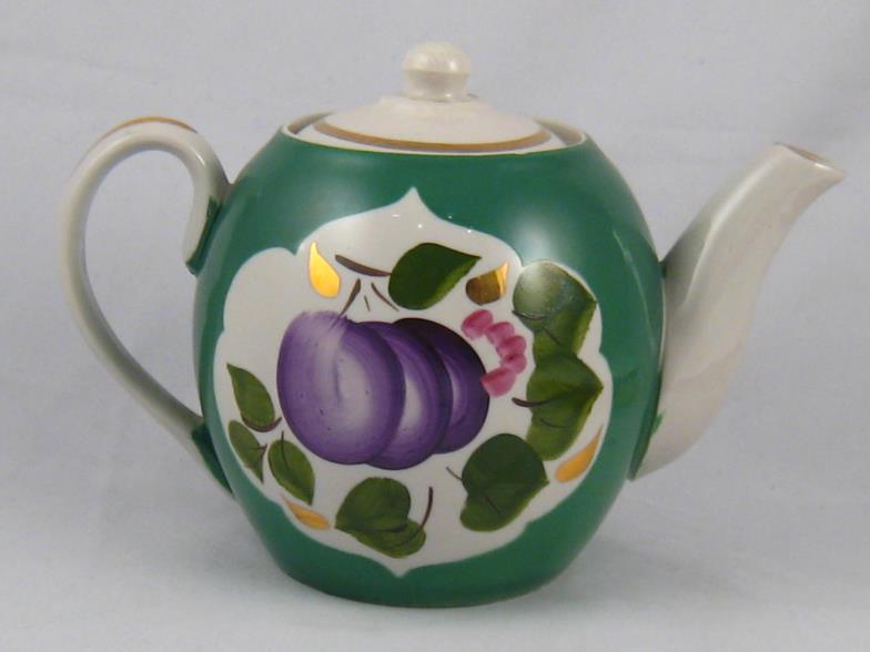 A Russian ceramic teapot,