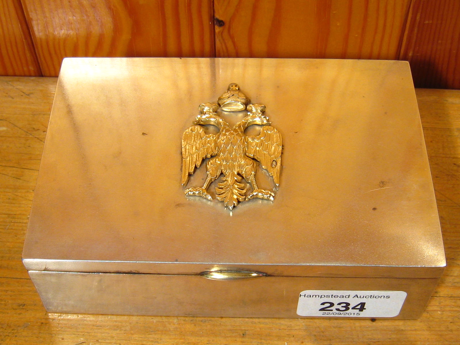 A Russian silver cigarette box, matt finish, gilt lined, - Image 5 of 11
