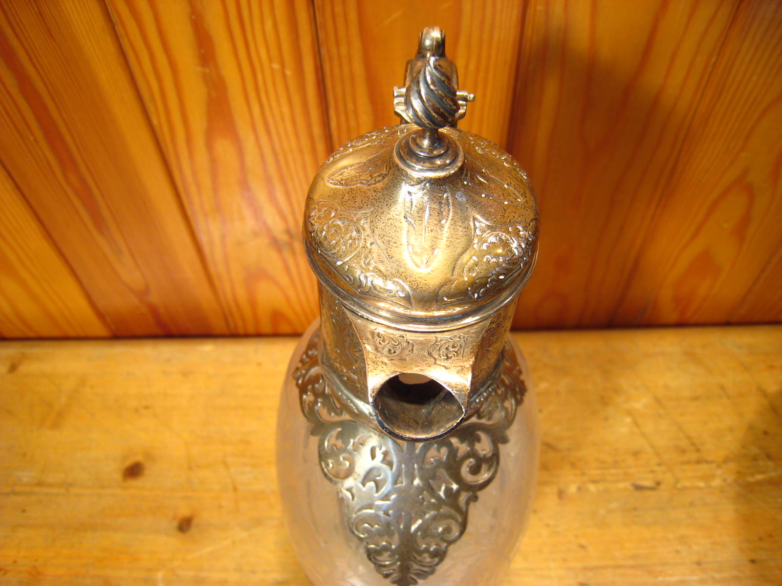 A Victorian silver mounted cut and engraved glass claret jug, - Image 5 of 16