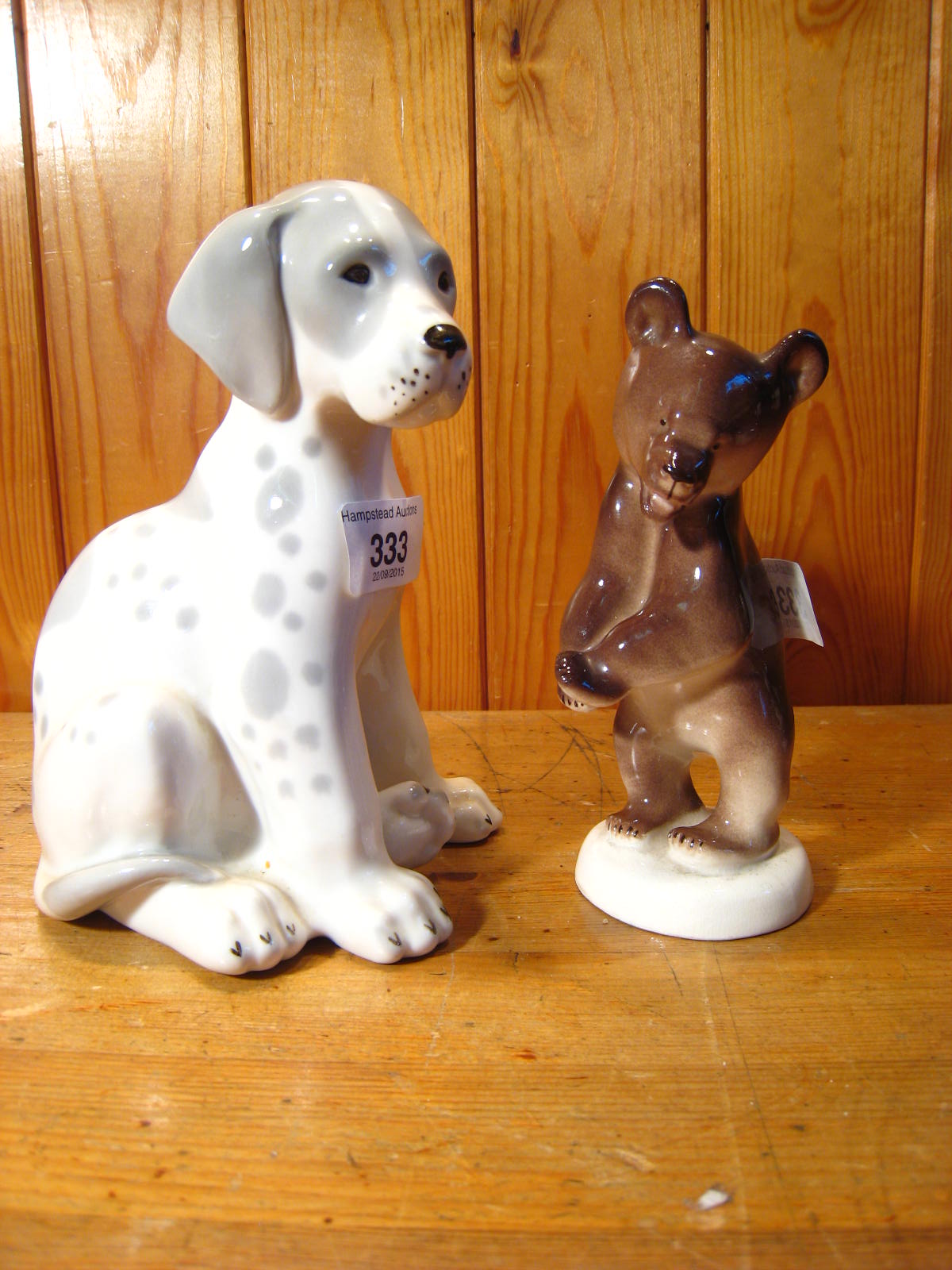 A group of eight Soviet ceramic animal figures by Lomonosov, comprising panda, rabbit, - Image 6 of 13