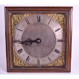 A 1950S OAK STRUT MANTEL CLOCK BY ASPREYS OF LONDON with square face, surmounted with gilt