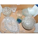 A LARGE COLLECTION OF EDWARDIAN AND LATER GLASSWARE of various sizes. (qty)